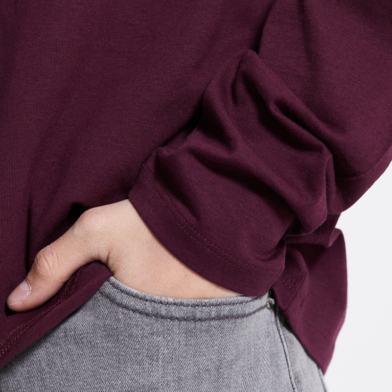 Long sleeve tee "Kim" Light Burgundy